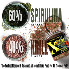 Xtreme Community Crave Flake: superalimento con spirulina y krill para salud general de los peces