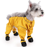 Xuanniao botas-patas-perro-lluvia-amarillo-xs: protección contra lluvia y superficies resbalosas para mascotas.