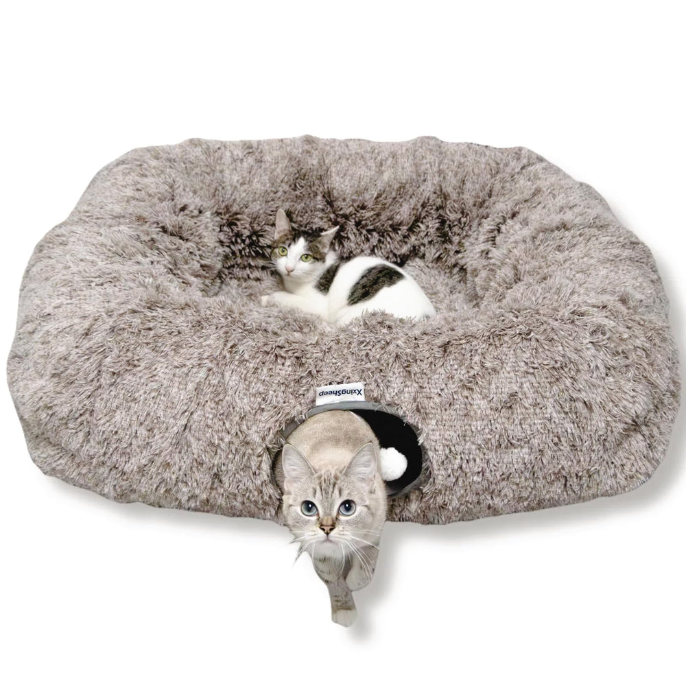 XxingSheep XL túnel con cama interior para descanso cómodo de gatos