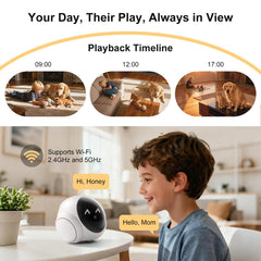 XZI Bot cámara móvil permite hablar con tu familia desde la aplicación.