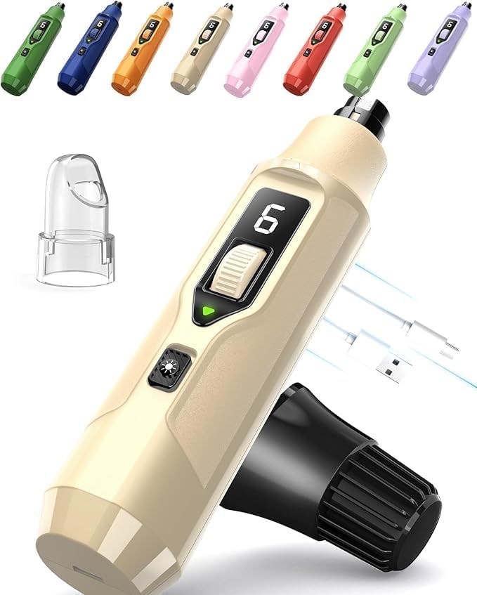 YABIFE lima-uñas-perro con iluminación para 7 velocidades y acabado preciso.