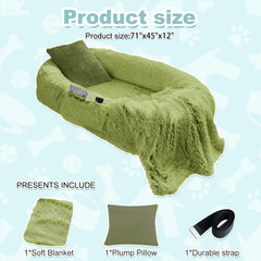 YAEM Cama Humana: funda de pelaje sintético suave para mayor comodidad.