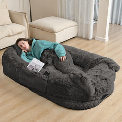 yaem cama humana para perros, tamaño grande, ideal para descansar junto a la familia