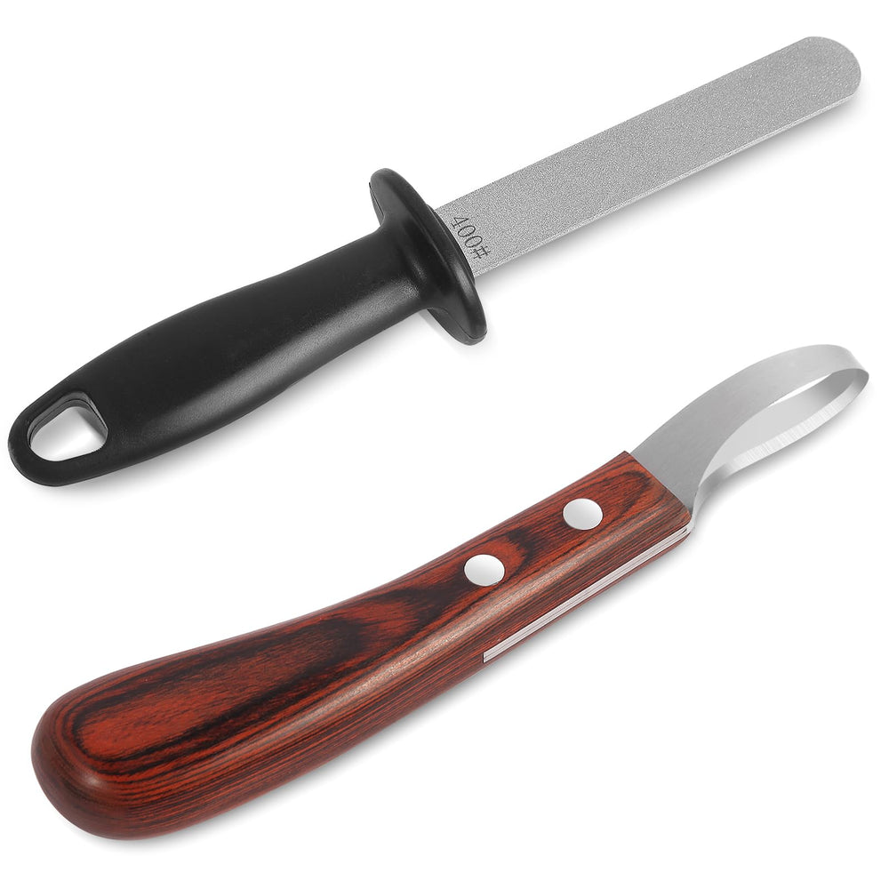Cuchillo para pezuñas Yahiki con filo doble, brinda cortes limpios y controlados