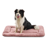 Yaning cama para perro grande con burbujas 3D en rosa polvo, descanso suave