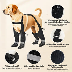 YAQUHO Botas Suspensor Tejido PU Impermeable: mantiene patas secas ante lluvia