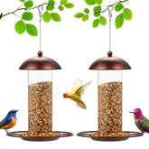 YARDIA comederos dobles de aves en metal para observación en jardín