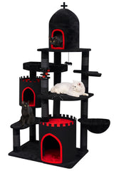 YARUOMY castillo gótico para gatos, torre alta ideal para trepar y observar