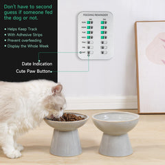 YAUYIK recordatorio de alimentacion para perros, adhesivo doble cara, versatilidad de instalacion