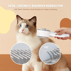 YeahGo Cepillo de vapor para gatos desenreda el pelaje con suavidad.