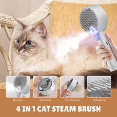 YeahGo Cepillo de vapor para gatos ofrece masaje relajante durante el cepillado.