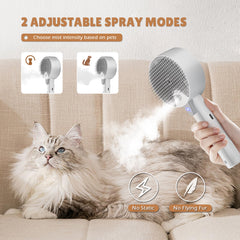 YeahGo Cepillo de vapor para gatos tanque transparente facilita revisar el nivel de agua.
