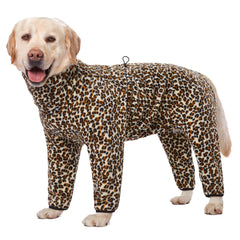 Yeapeeto abrigo leopardo para perros, protección cálida en inviernos fríos