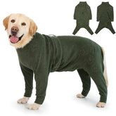 Yeapeeto abrigo para perro en verde oscuro cubre el cuerpo y mantiene calor en paseos fríos