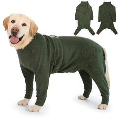 Yeapeeto abrigo para perro en verde oscuro cubre el cuerpo y mantiene calor en paseos fríos