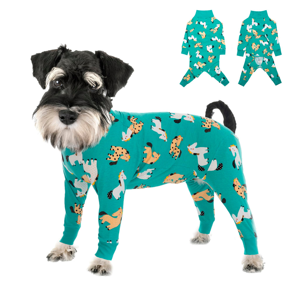 Yeapeeto funda recuperación para perro, cirugía, color verde pony, cómodo y seguro para el día a día.
