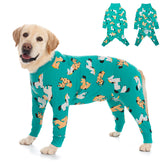 Yeapeeto: traje de recuperación para perro, enfoque: traje verde poní, cómodo y transpirable para uso diario.