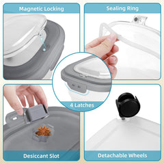 YECERCAN Ruedas desmontables facilitan desplazar el contenedor cargado.