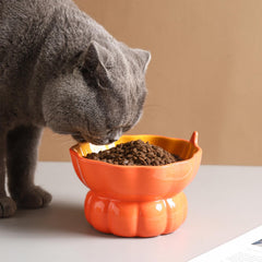 Yeexoxow tazón base alta para gatos de cara plana, mejora la postura al comer.