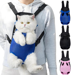 Yehenarn Mochila portadora de mascotas, vista frontal para transporte cómodo durante paseos.