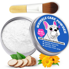 Polvo Yibesi para arrugas de bulldog: absorbe humedad y mantiene la piel fresca.