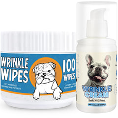 Toallitas Yibesi para arrugas Bulldog con textura doble limpian pliegues suavemente