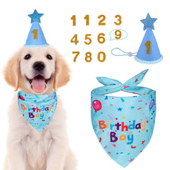 Bandana de cumpleaños de Yicostar para perros, ideal para fotos festivas y comodidad suave.