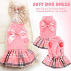 Yikeyo forro felpa suave rosa XXS, calor suave para perros.