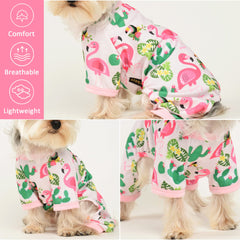 Pijama Yikeyo para perro pequeño, diseño pullover facilita ponérselo.
