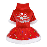Yikeyo vestido navideño para perro con luces LED, perfecto para fiestas