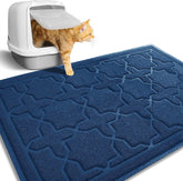 Alfombrilla Yimobra para arena de gato con malla captura la arena dispersa.