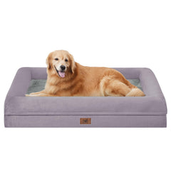 Cama ortopédica para perros Yiruka con espuma de alta densidad para soporte.