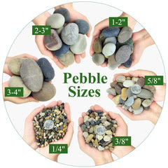 Piedras pulidas YISZM para centros de vaso, decoración duradera.