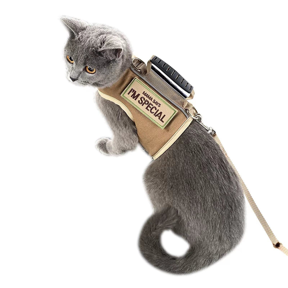 Arnés YIZHI MIAOW para gato con ajuste cómodo y paseos seguros