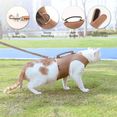 Arnés de gato YIZHI MIAOW con malla transpirable para comodidad.