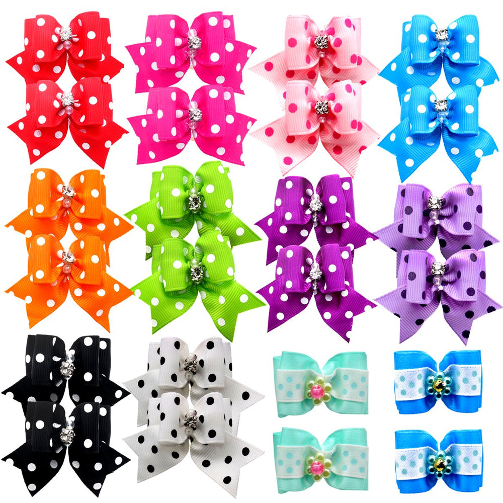 YOY lazo de pelo para mascotas en rosa brillante, ideal para looks diarios.