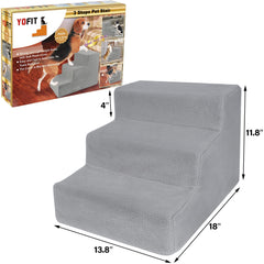 YOFIT Doggy Steps: soporte de hasta 50 libras, ideal para perros y gatos medianos.
