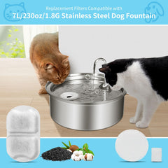 Sistema de filtración triple YOIHABV para agua de mascotas.