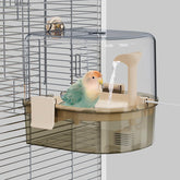 YOOSO WING Bañera automática para jaula de aves – Baño para periquitos con bomba silenciosa, 2 modos y filtración de 4 capas