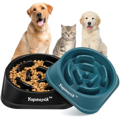 Cuenco lento de Yopnoyik de doble juego para perros que favorece comidas pausadas.