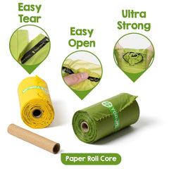 Rollos Yorja de bolsas para perro 9x13, 48 rollos, caben en dispensadores estándar.