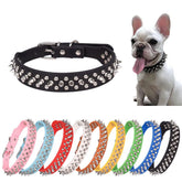 YOUALSO collar con picos para perro mediano, diseño negro resistente
