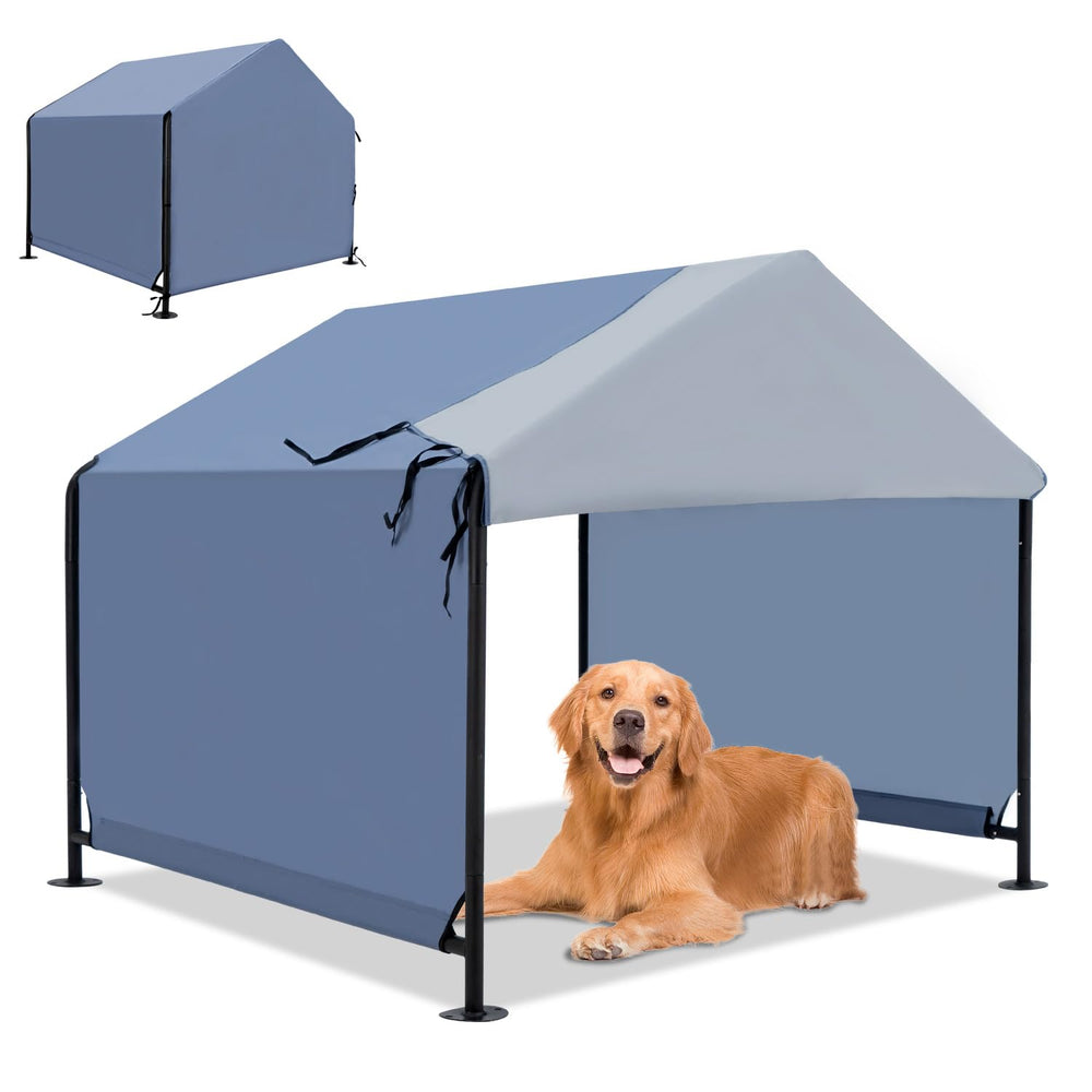 Frente de la YOUGYM XLarge, caseta exterior para perros grandes, resistente y estable.