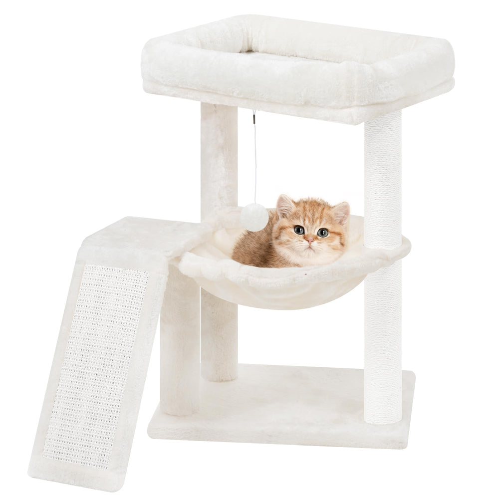 YOUPETSER arbol-gatos-interiores con poste arañado ofrece refugio y ejercicio seguro.