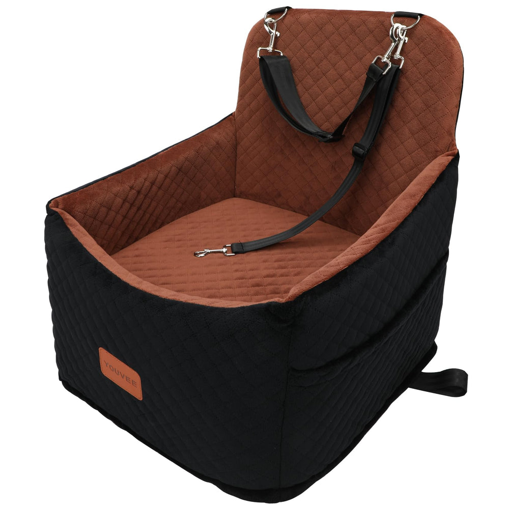 Youvee asiento elevador para perro, vista frontal para mayor vigilancia del perro durante el viaje