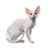 Pañales desechables Ypfyed para gatos con capa externa impermeable y ajuste seguro.