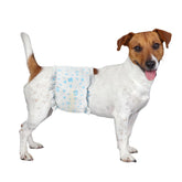 Pañales Ypfyed para perro macho con ajuste seguro para evitar fugas.