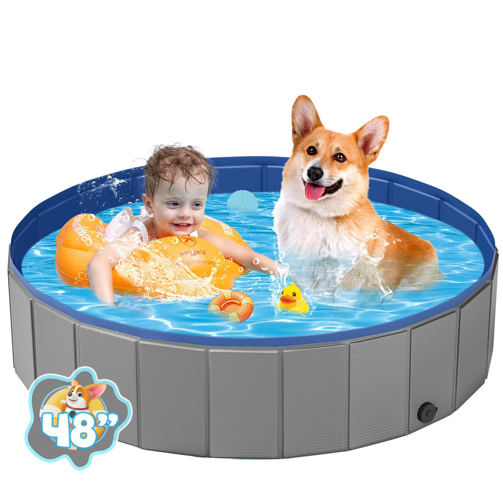 YSJILIDE piscina-perro-portatil-pvc, ideal para enfriar a tu mascota al aire libre.