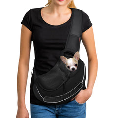 YUDODO canguro para mascotas, vista frontal, cómodo para perros pequeños y gatos.