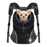 Mochila frontal YUDODO para perro, vista frontal, cómodo y seguro para paseos
